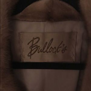 Bullocks fur coat real fur and leather